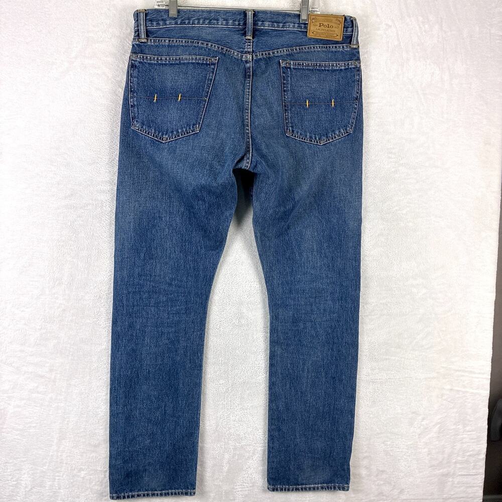 Polo Ralph Lauren Jeans Mens 36x32 Varick Faded Whiskered Preppy Western Y2K - Picture 5 of 14
